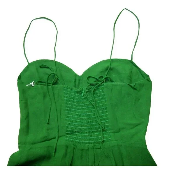 NWT Reformation Melita in Kelly Green Georgette Maxi Tank Dress 6 $348 NWT Reformation Melita in Kelly Green Georgette Maxi Tank Dress 6 $348